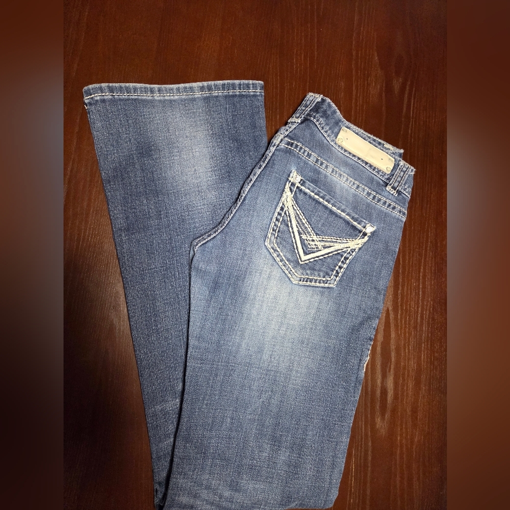 Rock & Roll Cowgirl Western Low Rise Boot Cut Jeans